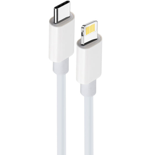 Data- og ladekabel USB-C - Lightning MaXlife MXUC-05, 20W, 1m, Hvit