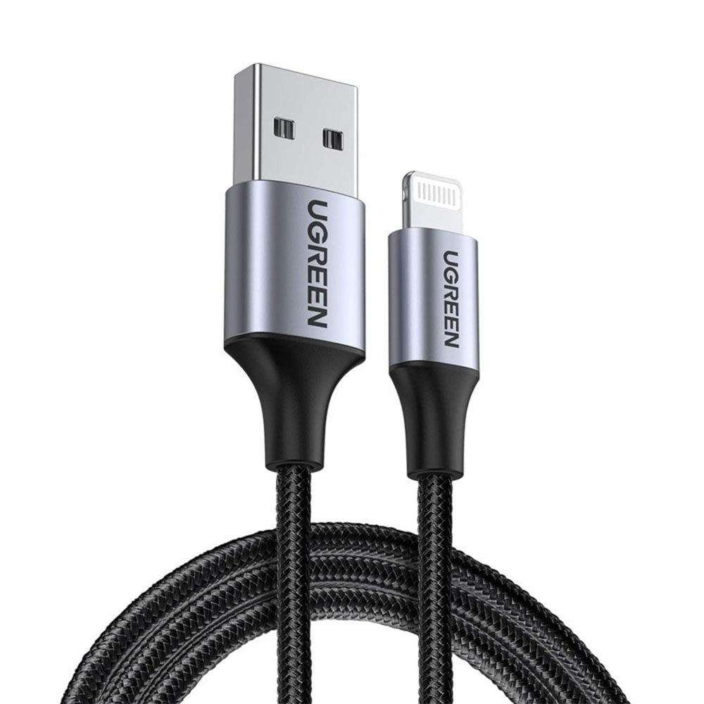 USB-A til Lightning UGREEN US199 data- og ladekabel, 18W, 1m, Grå