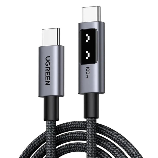 USB-C til USB-C data- og ladekabel UGREEN L509, 100W, 1m, Grå