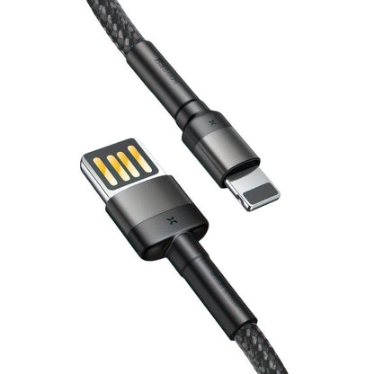 USB-A - Lightning Baseus Cafule Special Edition data- og ladekabel, 18W, 1m, Grå CALKLF-GG1