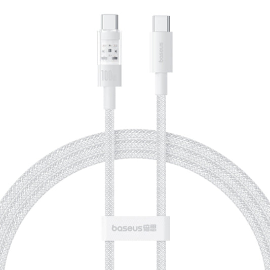 USB-C - USB-C Baseus Gem data- og ladekabel, 100W, 2m, Hvit P10373000211-01