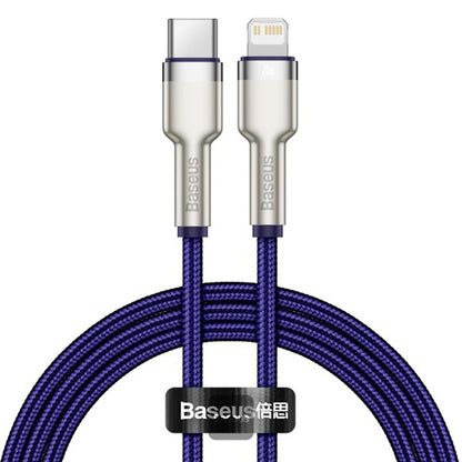 USB-C - Lightning Baseus Cafule Metal Series data- og ladekabel, 20W, 1m, Lilla CATLJK-A05