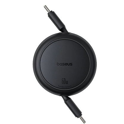 USB-C til USB-C Baseus Free2Pull Mini Retractable Data- og Ladekabel, 60W, 1m, Svart P10364500111-01