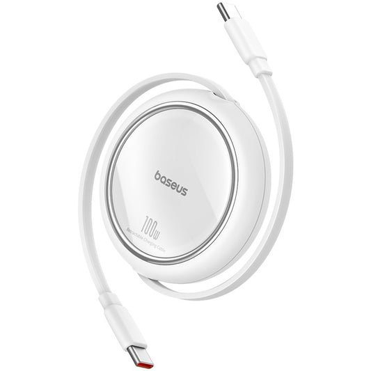 USB-C til USB-C Baseus Free2Draw Mini Retractable Data- og Ladekabel, 100W, 1m, Hvit P10364500211-00