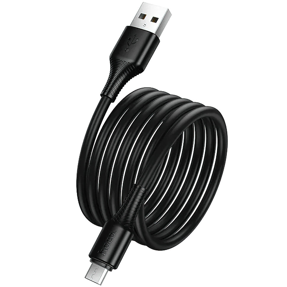 Data- og ladekabel USB-A - microUSB HOCO X120, 18W, 1m, Svart