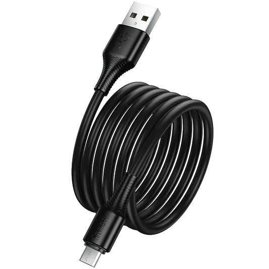 Data- og ladekabel USB-A - microUSB HOCO X120, 18W, 1m, Svart