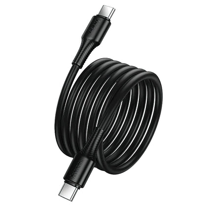 USB-C til USB-C Data- og Ladekabel HOCO X120, 60W, 1m, Svart