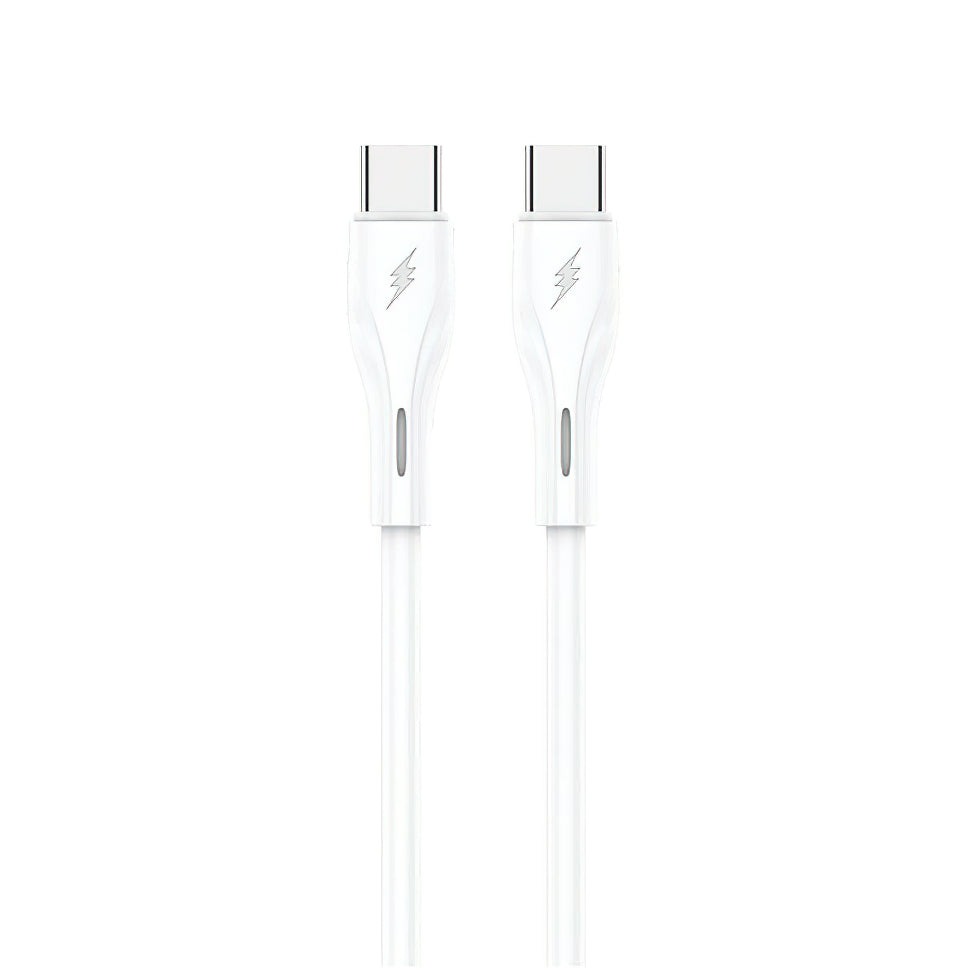 USB-C data- og ladekabel - USB-C Sendem M36C, 66W, 1m, hvit