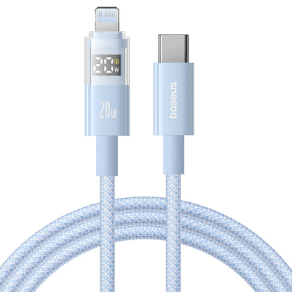 USB-C - Lightning Baseus Display 2 data- og ladekabel, 20W, 1m, Blå P10382703311-00