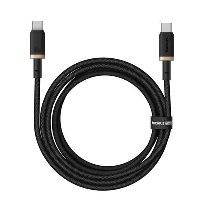 USB-C til USB-C Baseus Dura Series data- og ladekabel, 100W, 2m, Gull P10377803U01-03