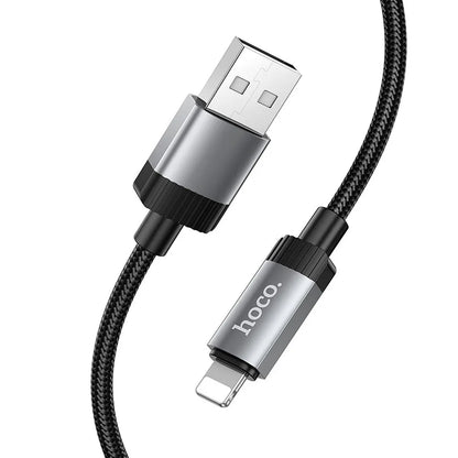 USB-A - Lightning Data- og Ladekabel HOCO X117, 18W, 1m, Svart