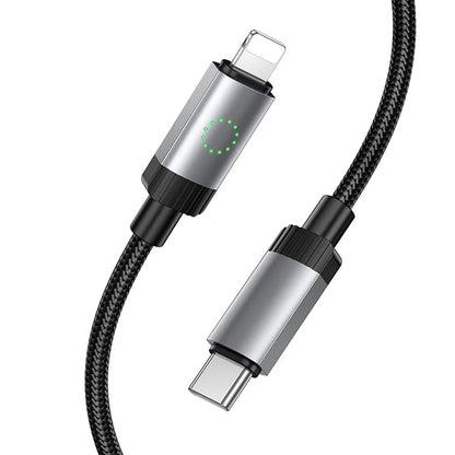 USB-C til Lightning data- og ladekabel HOCO X117, 27W, 1m, svart