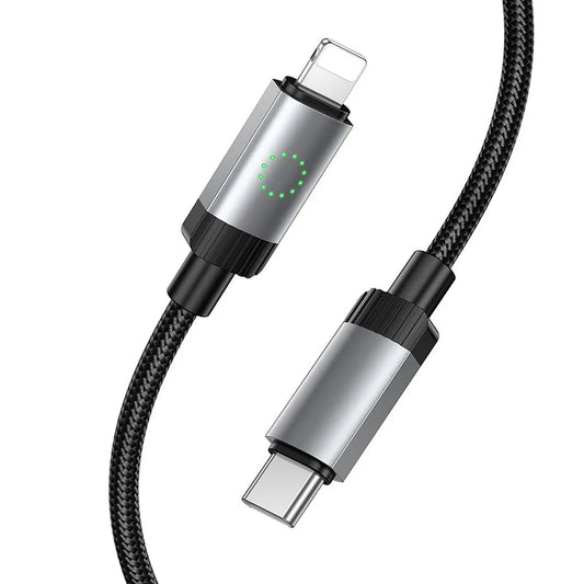 USB-C til Lightning data- og ladekabel HOCO X117, 27W, 1m, svart