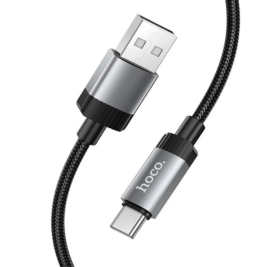 Data- og ladekabel USB-A - USB-C HOCO X117, 60W, 1m, Svart