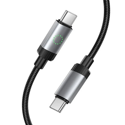 USB-C til USB-C data- og ladekabel HOCO X117, 60W, 1m, Svart