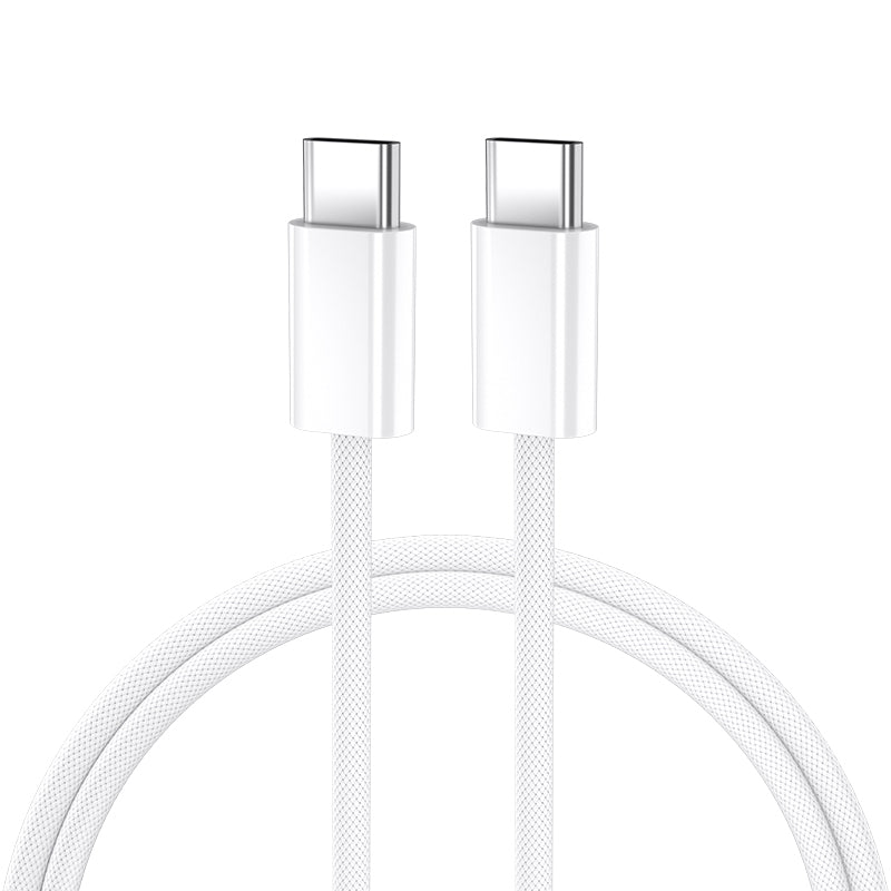 USB-C til USB-C data- og ladekabel BWOO BO-X284, 60W, 2m, Hvit