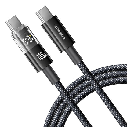 USB-C til USB-C Baseus Display 2 data- og ladekabel, 100W, 1m, Svart P10382702121-00