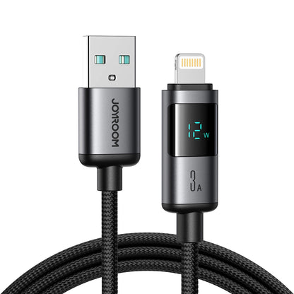 USB-A - Lightning Joyroom S-A16 Pro Prism Display data- og ladekabel, 12W, 1.2m, Svart