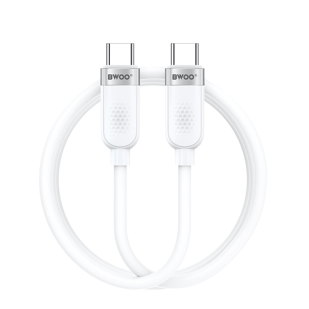 USB-C til USB-C data- og ladekabel BWOO BO-X315C, 100W, 1m, Hvit