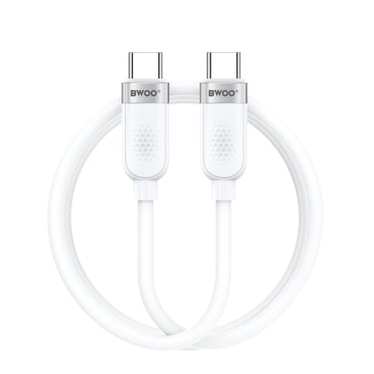 USB-C til USB-C data- og ladekabel BWOO BO-X315C, 100W, 1m, Hvit