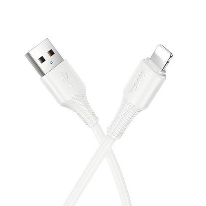 USB-A - Lightning Data- og Ladekabel HOCO X120, 18W, 1m, Hvit