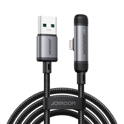 USB-A - Lightning Joyroom S-A56 EnjoyX Angled data- og ladekabel, 18W, 1.2m, Svart