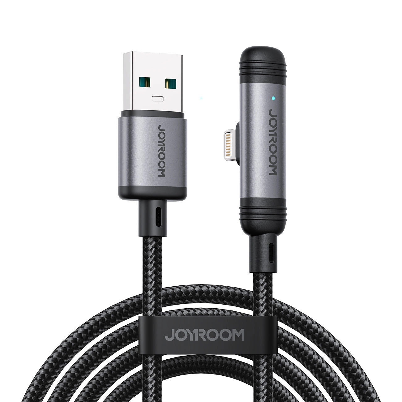 Data- og ladekabel USB-A - USB-C Joyroom S-A56 EnjoyX Angled, 20W, 1.2m, Svart