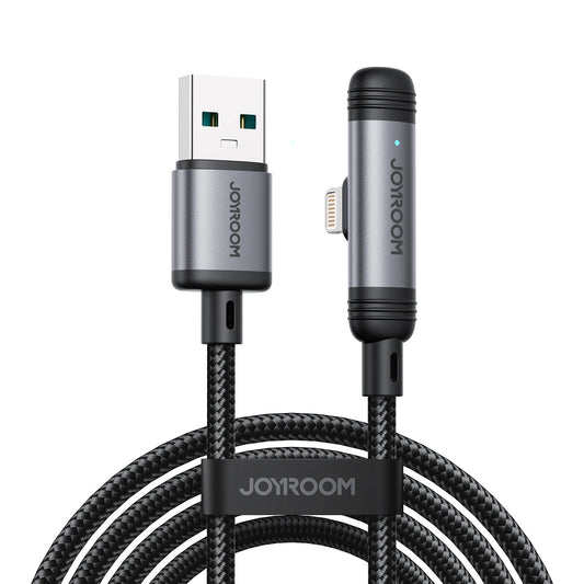 Data- og ladekabel USB-A - USB-C Joyroom S-A56 EnjoyX Angled, 20W, 1.2m, Svart