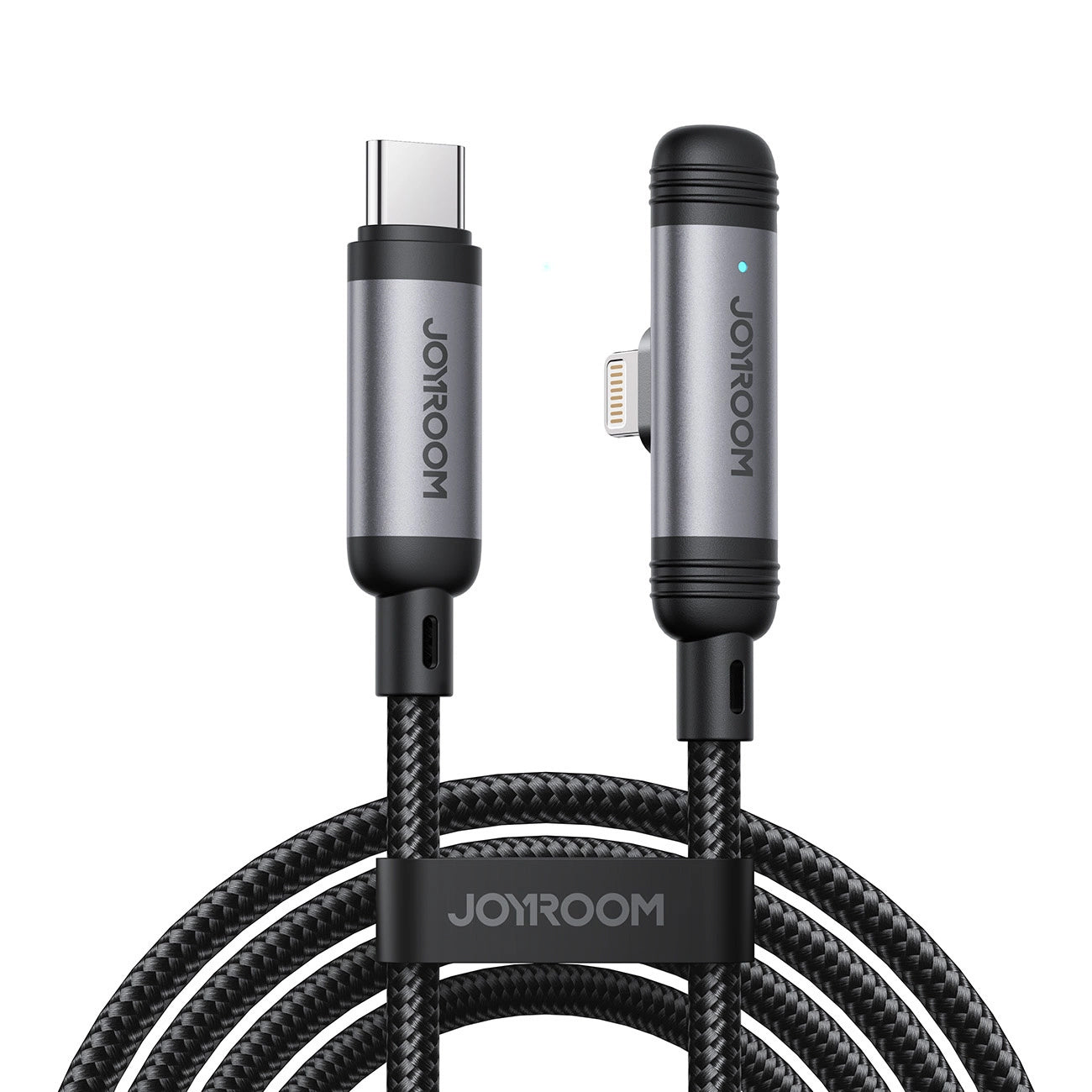 USB-C - Lightning Joyroom S-A56 EnjoyX Angled data- og ladekabel, 30W, 1.2m, Svart
