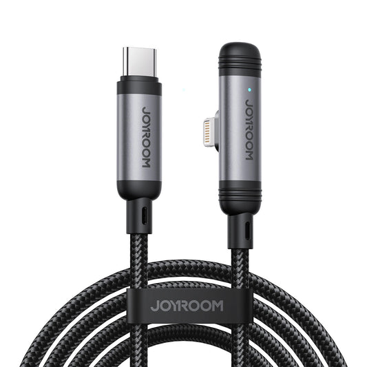 USB-C - Lightning Joyroom S-A56 EnjoyX Angled data- og ladekabel, 30W, 1.2m, Svart