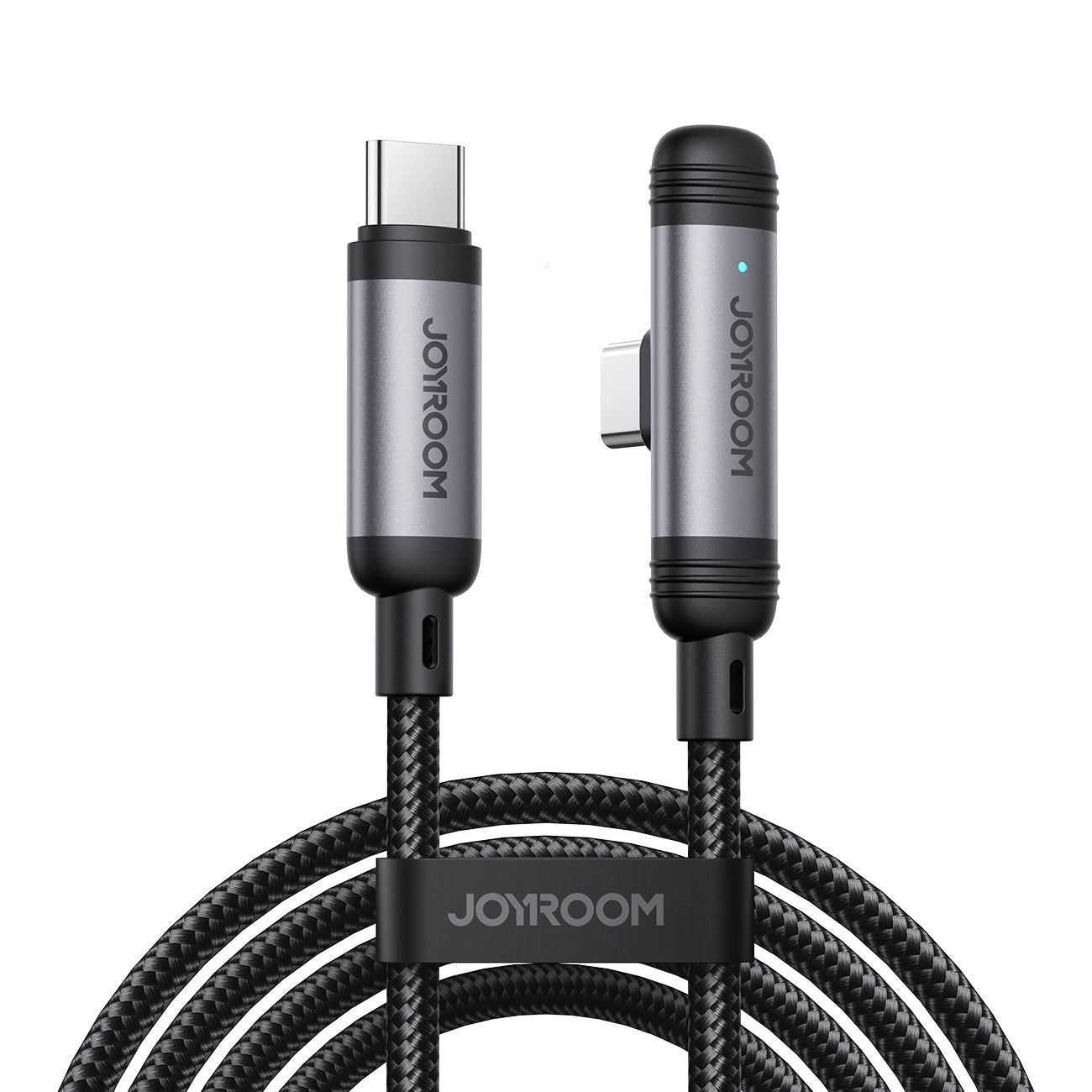 USB-C til USB-C data- og ladekabel Joyroom S-A56 EnjoyX Angled, 60W, 1.2m, Svart