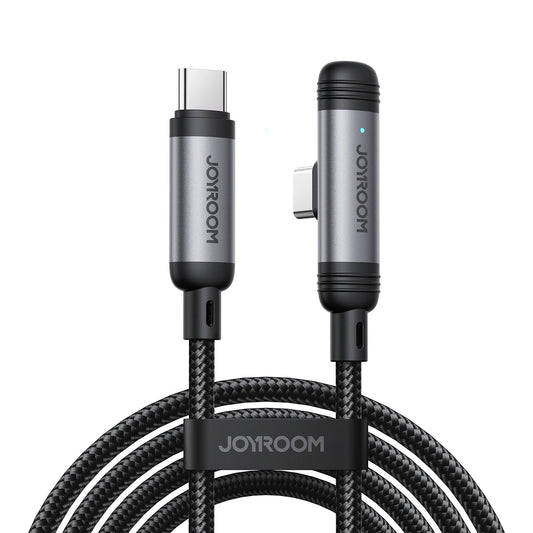 USB-C til USB-C data- og ladekabel Joyroom S-A56 EnjoyX Angled, 60W, 1.2m, Svart