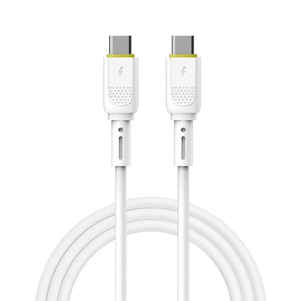 USB-C data- og ladekabel - USB-C WiWu Wi-C034, 60W, 1.2m, Hvit
