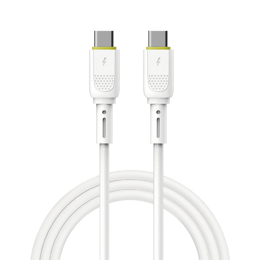 USB-C data- og ladekabel - USB-C WiWu Wi-C034, 60W, 1.2m, Hvit