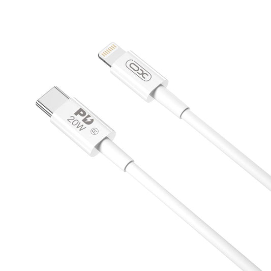 USB-C til Lightning-lade- og datakabel XO Design NB-Q189B, 20W, 2m, Hvit