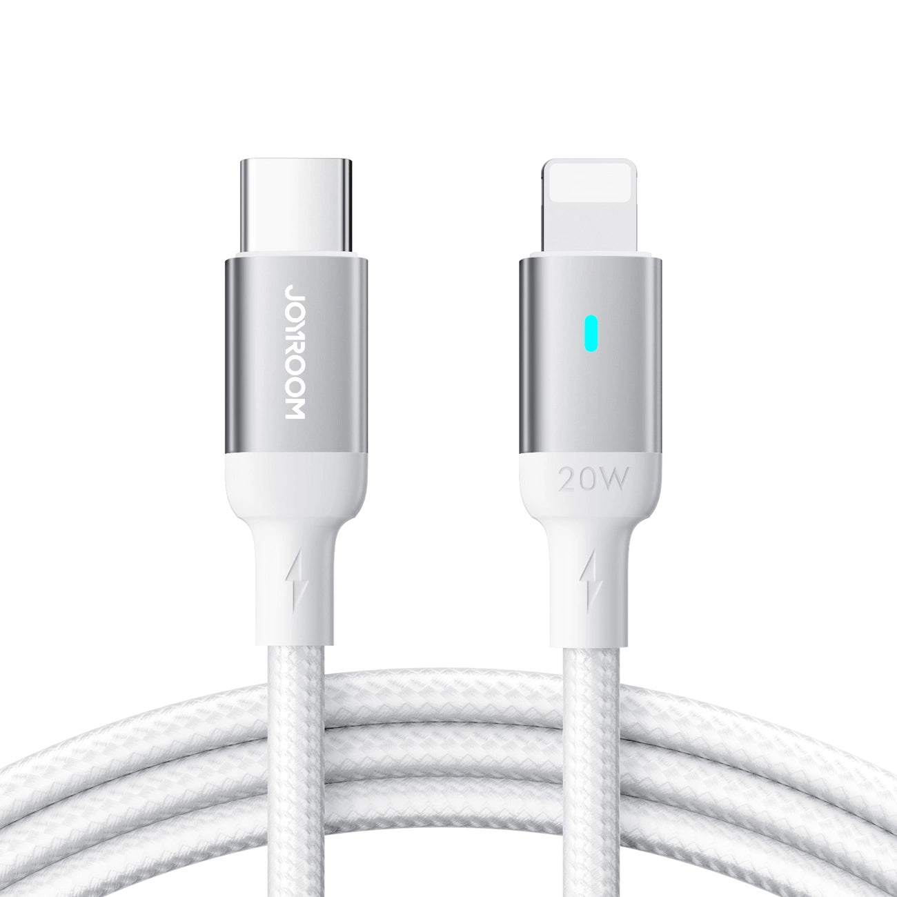 Data- og ladekabel USB-C - Lightning Joyroom S-A10, 20W, 1.2m, Hvit