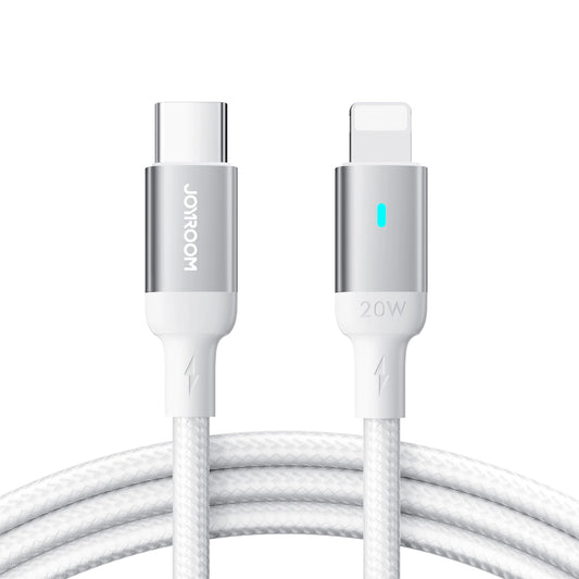 Data- og ladekabel USB-C - Lightning Joyroom S-A10, 20W, 1.2m, Hvit
