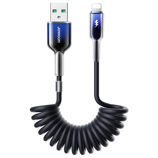 Data- og ladekabel USB-A - Lightning Joyroom S-A43 Crystal, 18W, 1.5m, Svart
