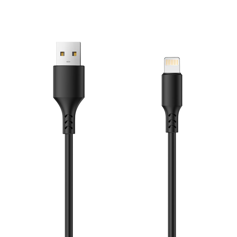 USB-A - Lightning Setty data- og ladekabel, 18W, 1m, Svart