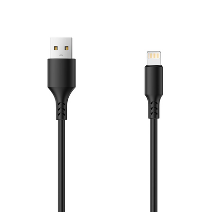 USB-A - Lightning Setty data- og ladekabel, 18W, 1m, Svart