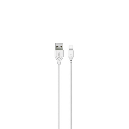 USB-A til USB-C data- og ladekabel XO Design NB103, 18W, 1m, Hvit