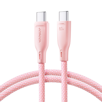 USB-C til USB-C data- og ladekabel Joyroom S-A34, 60W, 1m, Rosa