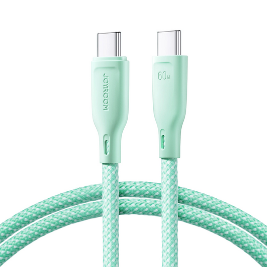 USB-C til USB-C data- og ladekabel Joyroom S-A34, 60W, 1m, Grønn
