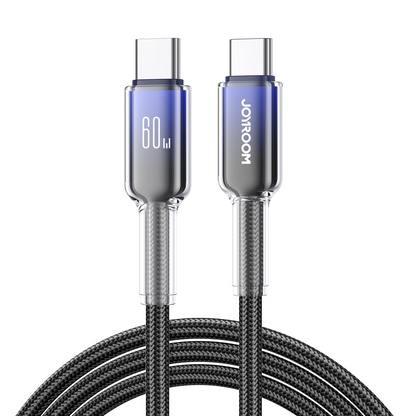 USB-C data- og ladekabel - USB-C Joyroom S-A42, 60W, 1.2m, Svart