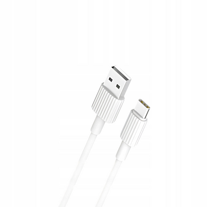 Data- og ladekabel USB-A - USB-C XO Design NB156, 60W, 1m, Hvit