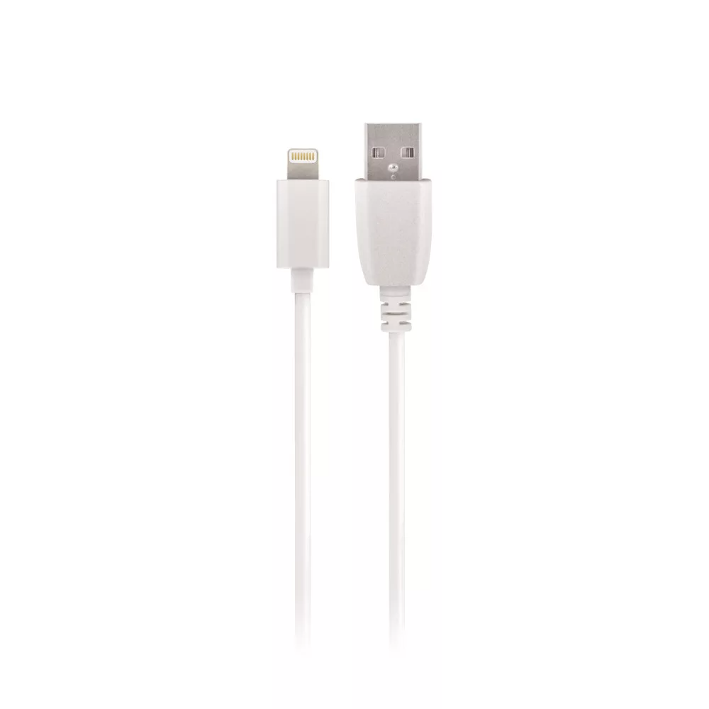 USB-A - Lightning MaXlife data- og ladekabel, 5W, 1m, Hvit