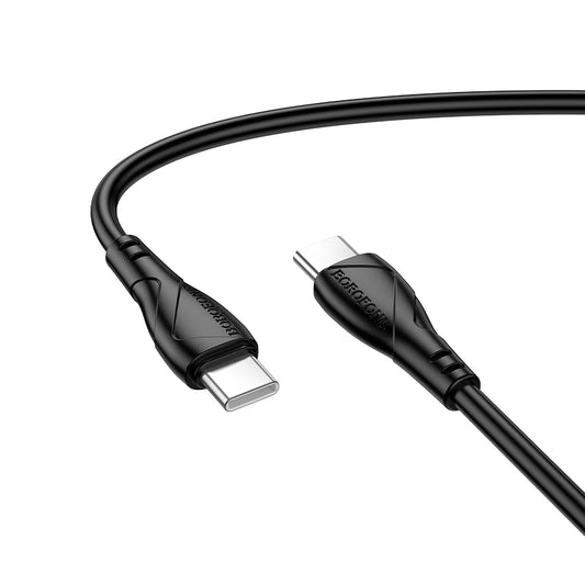 USB-C til USB-C data- og ladekabel Borofone BX121 Energy, 60W, 1m, Svart