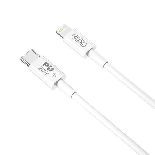 USB-C - Lightning Data og Ladekabel XO Design NB-Q189A, 20W, 1m, Hvit