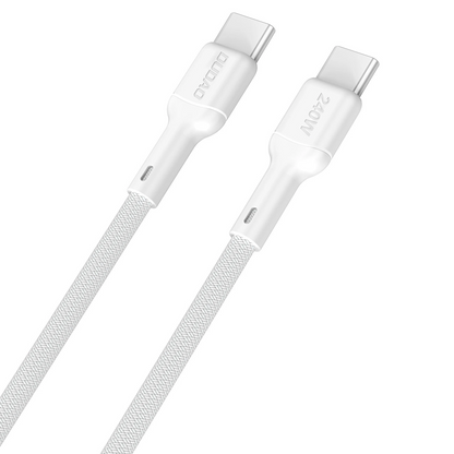USB-C data- og ladekabel - USB-C Dudao L9C Max, 240W, 2m, Hvit