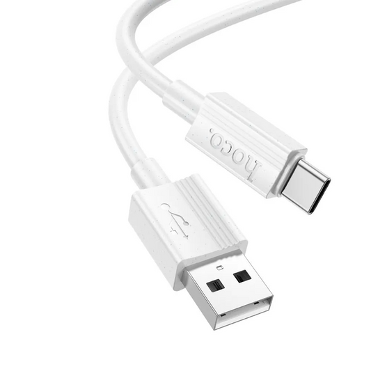 Data- og ladekabel USB-A - USB-C HOCO X107, 18W, 1m, Hvit